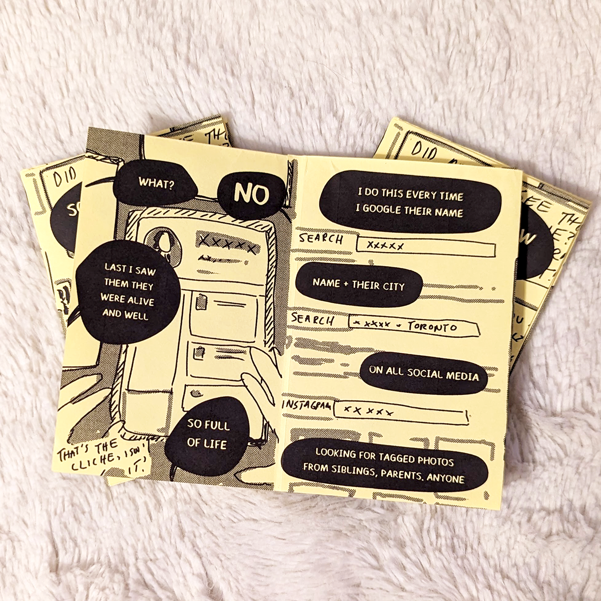 "someone i know passed away" - minizine
