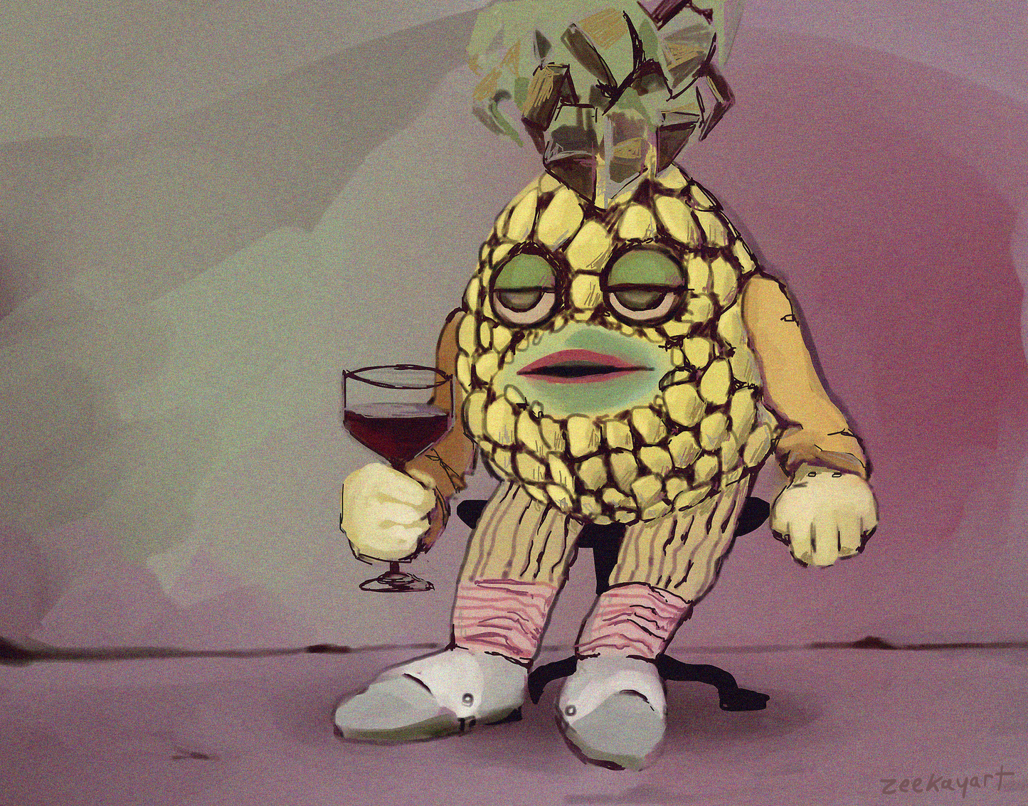 "done" pineapple print