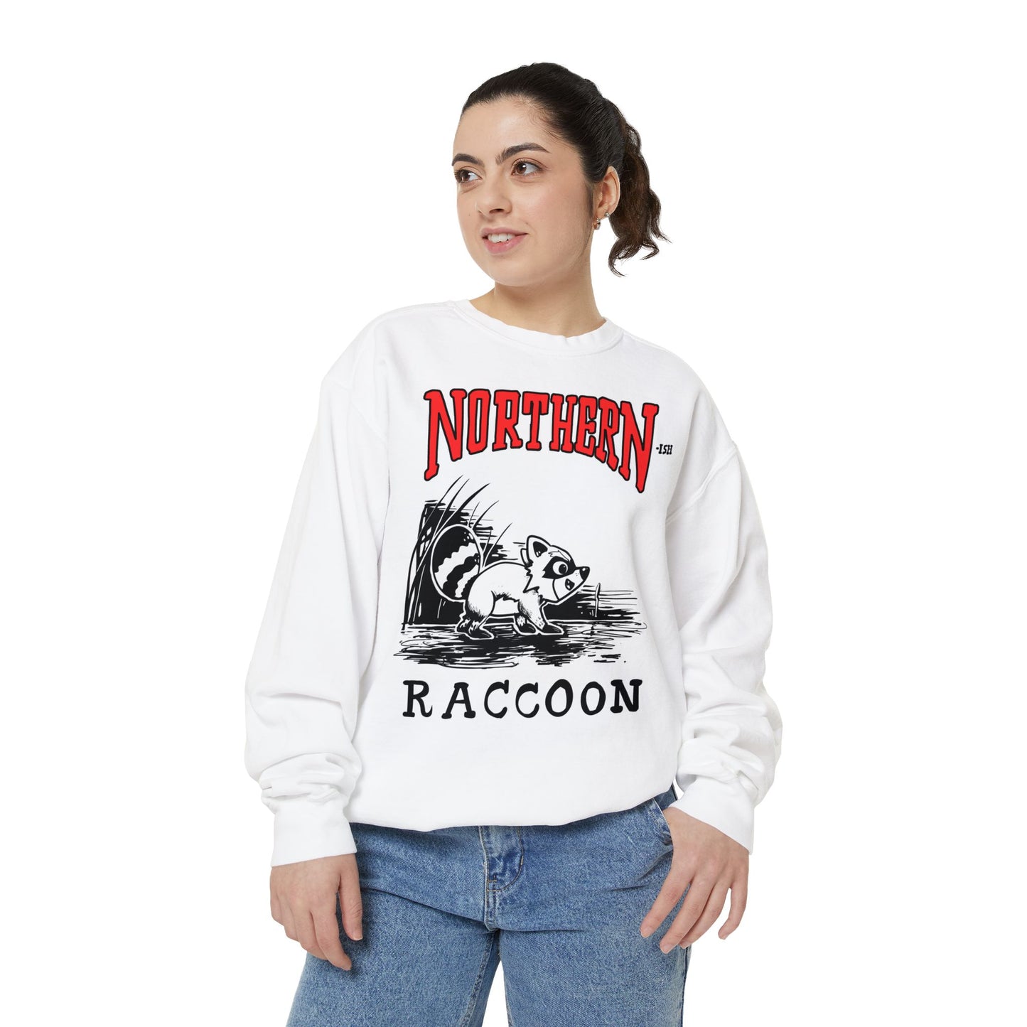 PARODY NORTHERN-ISH RACCOON Unisex Garment-Dyed Sweatshirt