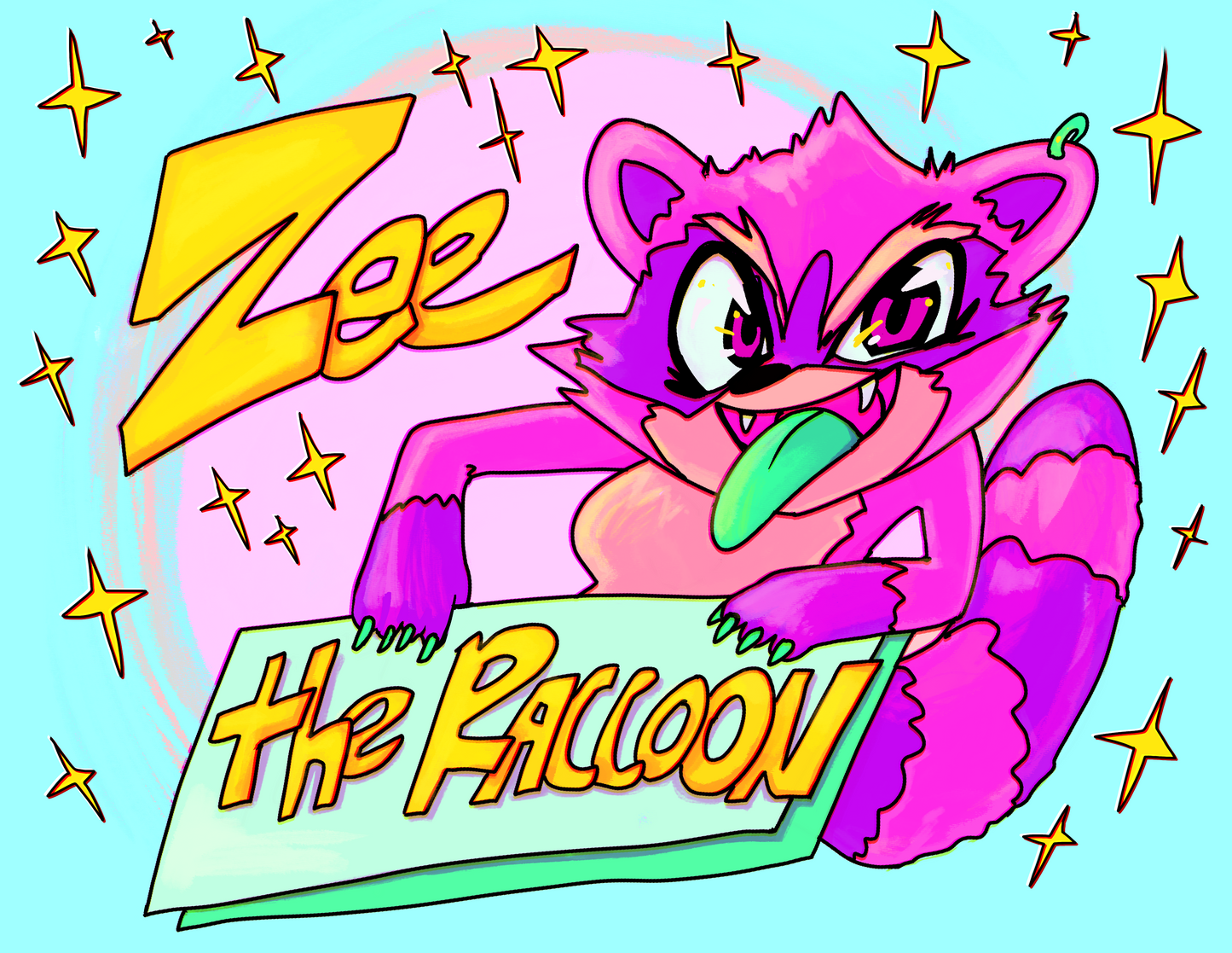 zee the raccoon 2024 8.5x11 print!