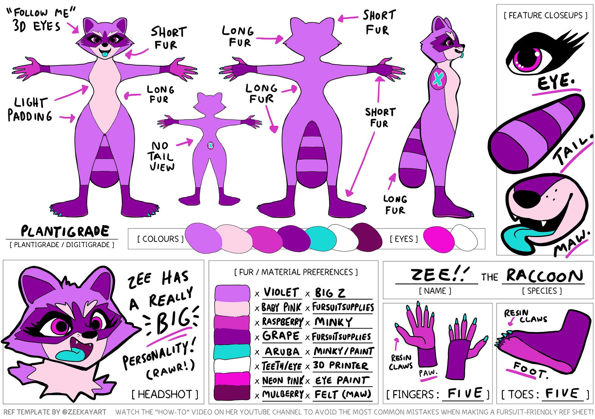 fursuit fursona reference ref sheet base template free download fursuit fursona reference ref sheet base template free download